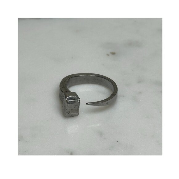 HorseShoe Nail Pinky Finger Ring Cowgirl Cowboy Hand Forged Equestrian Jewelry 6 - Picture 1 of 4